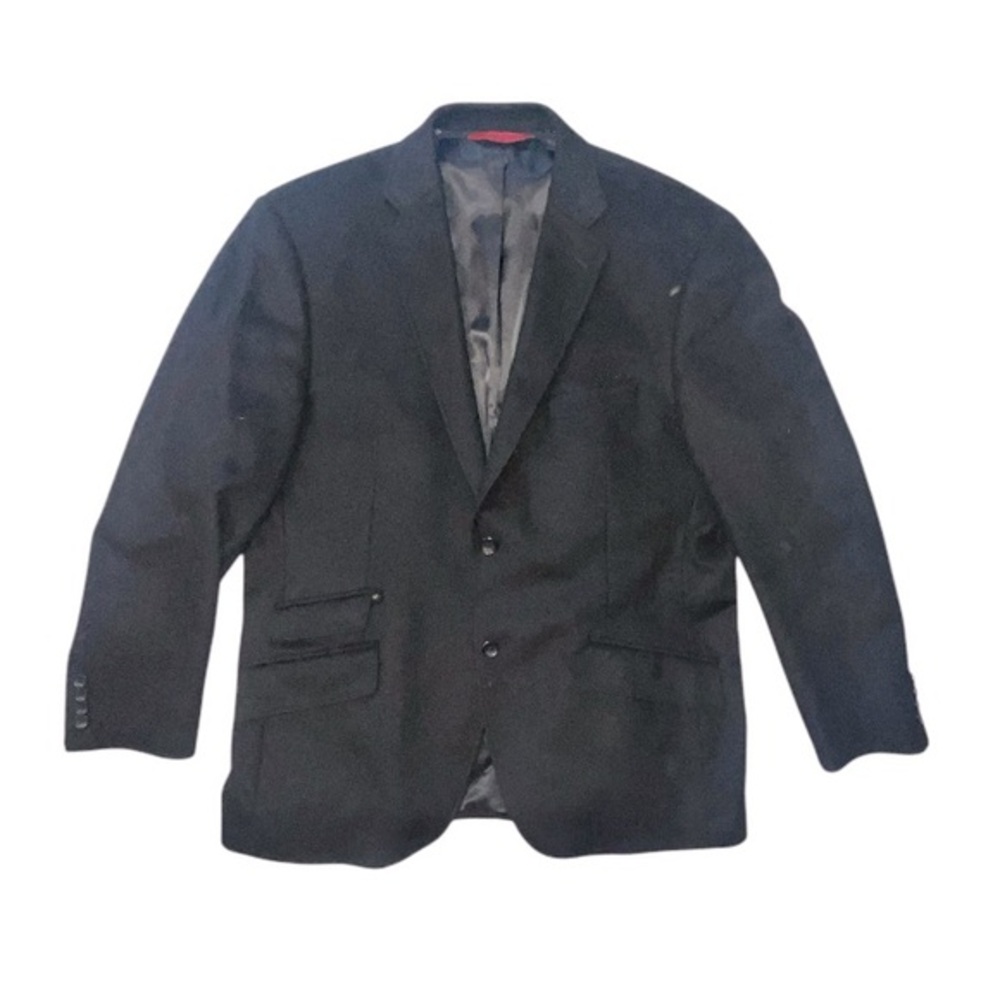 RED Saks Fifth Avenue Wool Cashmere Blend Blazer Suit Jacket Black Size XL